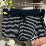 Wild Fable  Cotton Knit Shorts Navy Blue Stripe Elastic Drawstring Waist Womens S Photo 5