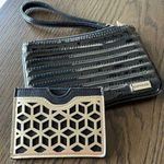 EXPRESS  black vinyl mini bag and cardholder Photo 0