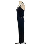Haute Hippie Black Wrap Silk Wide Leg Halter Jumpsuit Size XS Photo 6