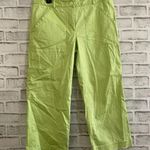 Lilly Pulitzer lime green cropped trouser flat front pants Size 6 Photo 0
