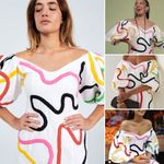 Mara Hoffman  Cadiz Namari Embroidered Linen Midi Dress Size 4 Photo 15