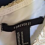Forever 21  White and‎ Tan Crochet Mini Dress Size Medium Photo 4