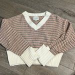 Pink Rose Cropped Sweater Photo 0