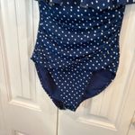 Ralph Lauren Lauren  Blue And White Polka‎ Dot Swimsuit Size 4 Photo 3