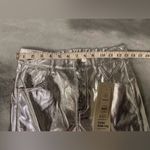 No Boundaries NWT  Size XS Silver Metallic Relaxed Fit Wide Leg Cargo Pants Photo 8