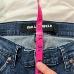 Karl Lagerfeld LIKE NEW Blue Fringe Crop Jeans Size 8 Photo 12