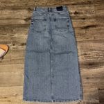 ZARA  Blue Denim Maxi Skirt with Slit Photo 4