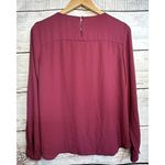 Ann Taylor Loft XS Top Blouse Purple Long Sleeve Womens A29-03 Shirt Button Photo 3