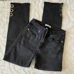 Good American Women’s 0/25 Black Grommet Ankle Straight Leg Jeans Photo 3