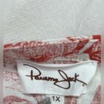 Panama Jack  1X Linen Blend Boho Floral Tunic Top in Rust - Plus Photo 7