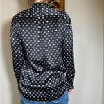 Equipment Navy Blue Moon & Star Print Silk Shirt Size Small Black Photo 1