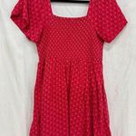 Madewell  Eyelet Lucie Flutter Sleeves Smocked Mini Dress Americana Red Womens XL Photo 5