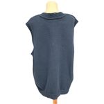 Free People Navy Horse Isles Knit Sweater Vest Medium Equestrian Cottage EUC Black Photo 3