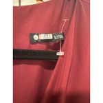 Krissa Burgundy Maxi Dress Ruffle Long Sleeve V Photo 1