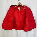 st. john's bay  Quilted Puffer Vest Jacket Womens Plus XXL Full Zip Red‎ Plaid Photo 7