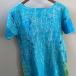 Art to Wear River Landscape Midi/Maxi Dress One of a Kind Lagenlook Handmade Blue Photo 5