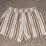 Boutique Striped Top & Short Set Brown Photo 3