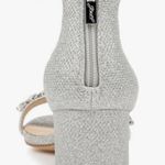 BADGLEY MISCHKA JEWEL BRONWEN SILVER EMBELLISHED EVENING WEDDING PROM SIZE 8 Photo 4