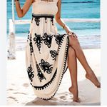 Amazon New Black and Light Pink Patterned Maxi Dress | Size S Photo 1