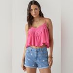 Harper Heritage  Daisy Embroidered Denim Shorts Size 29 Photo 3