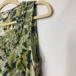 Halogen  Green Floral Sleeveless Silk Blouse Womens SP Fall Fairy Core Tank Top Photo 2