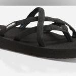 Teva OLOWAHU Black Slip On Thong Sandal Size 6 Womens Athleisure Comfy Casual Photo 0