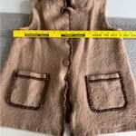 Tahari Tan Brown Embroidered Wool Vest Size XL Photo 6