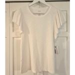 Sonoma  NWT white ribbed ruffle sleeve tank small Photo 1