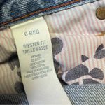 American Eagle Vintage Hipster Boot Cut Jeans Womens 6 Blue Low Rise Distressed Photo 10