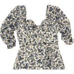 Cotton Candy LA | Blue and White Floral Ruched Peasant Dress | Small Photo 2