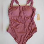 Kona Sol Women's One-Piece Swimsuit Size M Dusty Rose Photo 0