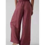 Athleta Calm Cool Wide Leg Satin Pants Rose Pink Photo 2