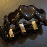 Saint Laurent Elastic Heart bracelet in Metal Enamel and Cotton Photo 2