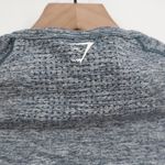 Gymshark Seamless Long Sleeve Cropped Athletic Top Womens Size M Grey Thumbholes Photo 5