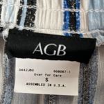 AGB rayon striped cropped wide leg pants Blue Photo 1