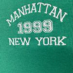 Faded Rose Short Sleeve Baby Tee Junior Small Green Ribbed Embroidered Logo Top Size undefined Photo 2