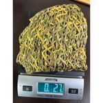 Luxe Italian Viscose Net Scarf Shawl Metallic Gold Brown Green Fringe Photo 7