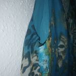 Robbie Bee  Signature 6 Silk Sleeveless Turquoise Animal Print Maxi Dress Photo 4