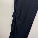Talbots  Plus Black‎ Sleeveless Knit Midi Dress Size X Side Tie Comfort Stretch Photo 1