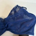 Cacique Navy Blue Lace & Tulle Plunge Bra - 42DDD Photo 4