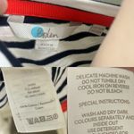 Boden Emily Dress White Striped Ruffle Short Sleeve Knee Length Size 12R Photo 6