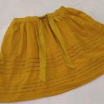 Anthropologie  Odille Drawing Parallels Pleated Pocket Skirt in Marigold Yellow Photo 0