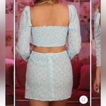 Isabelle’s Cabinet Floral Cut out Mini Dress size Large Blue Photo 1