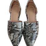 Catherine Malandrino  Snakeskin D'Orsay Sandal Shoes Sz 6.5 Pointed Toe Flats Photo 1