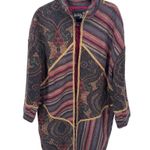 Rara Avis‎ by Iris Apfel Patchwork Coat Womens Large Boho Tapestry Vintage Brown Photo 0
