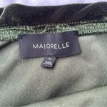 Majorelle  by Revolve Green Velvet Off Shoulder Long Sleeve Ruched Bodysuit XS Photo 2