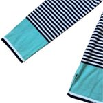 Sail To Sable Blue striped colorblock long sleeve top, nautical coastal preppy light academia Photo 5