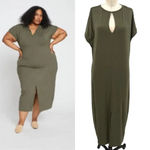 Universal Standard  Spritz Divine Jersey Shift Dress Tarragon Green Size‎ 14-16 Photo 1
