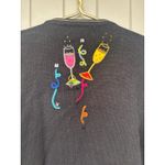 Jack B Quick Party Cocktail Drinks Martini New Years Cardigan Sweater Medium Black Photo 4