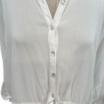 l*space L*‎ Pacifica Tunic Button Down Shirt White Size Medium Large Photo 6